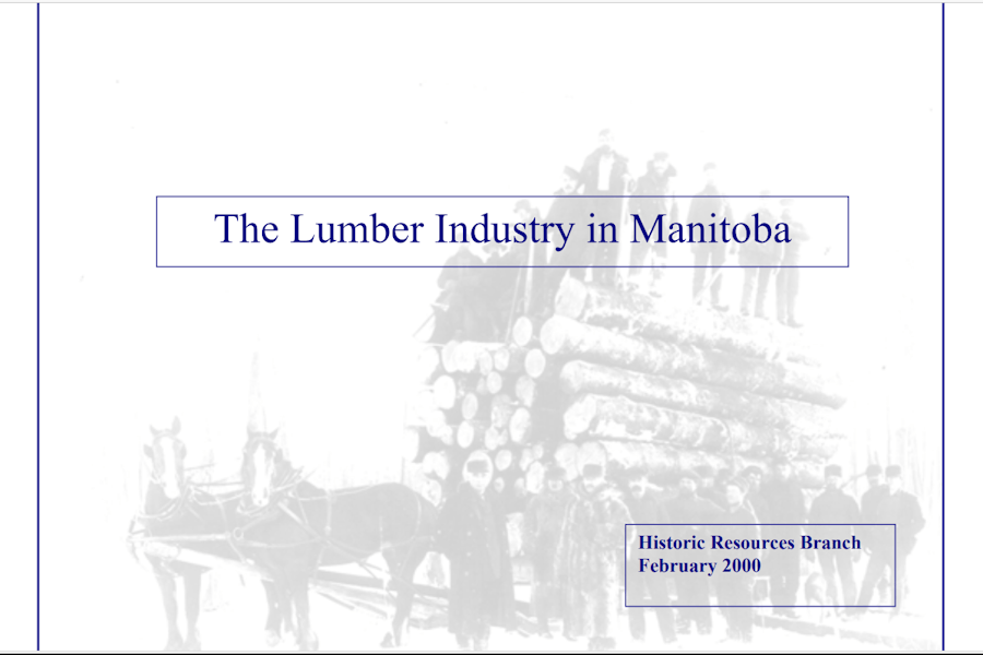 The Lumber Industry in Manitoba
