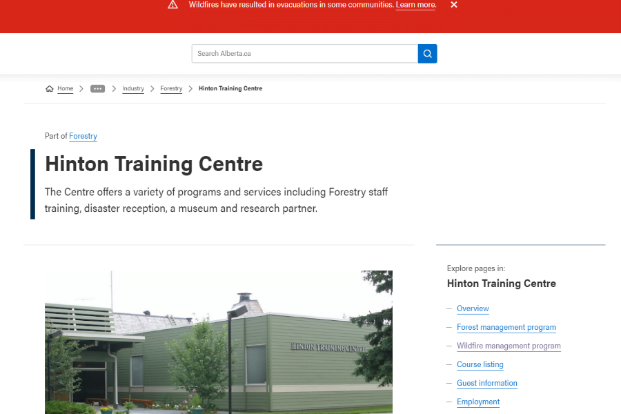 Hinton Wildfire Training Centre