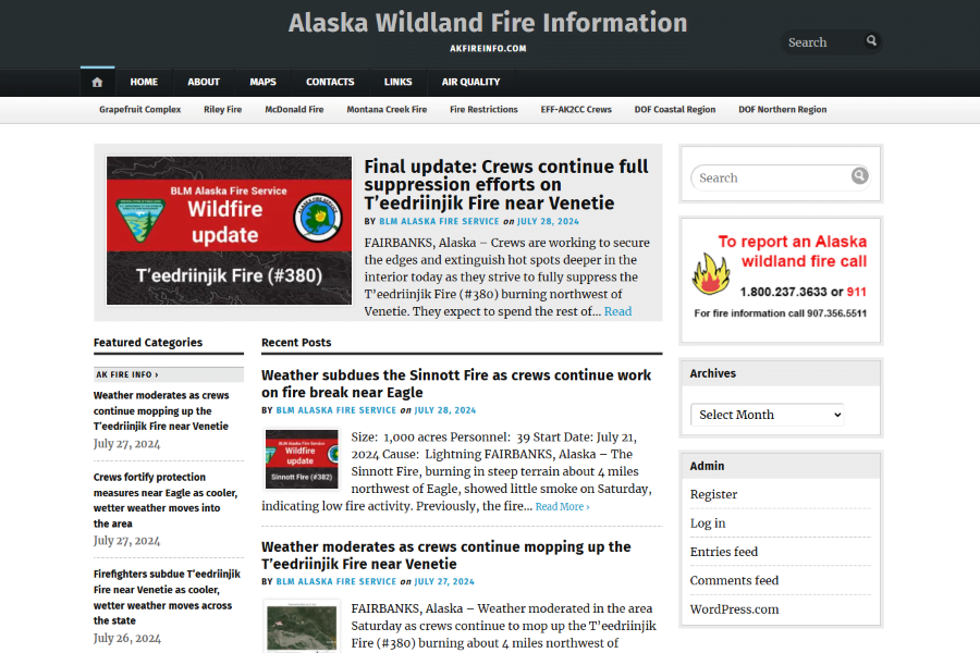Alaska Wildland Fire Information
