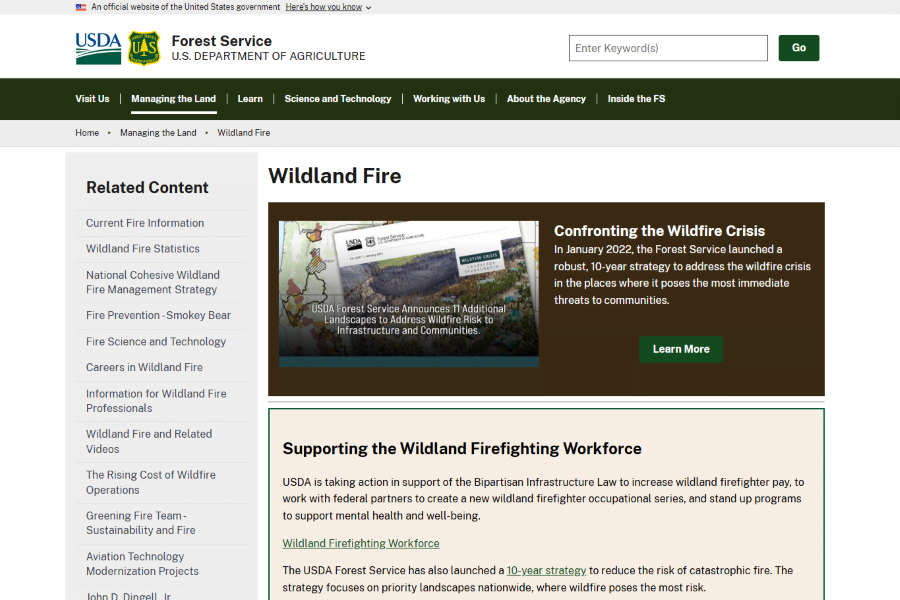 Wildland Fire US Forest Service