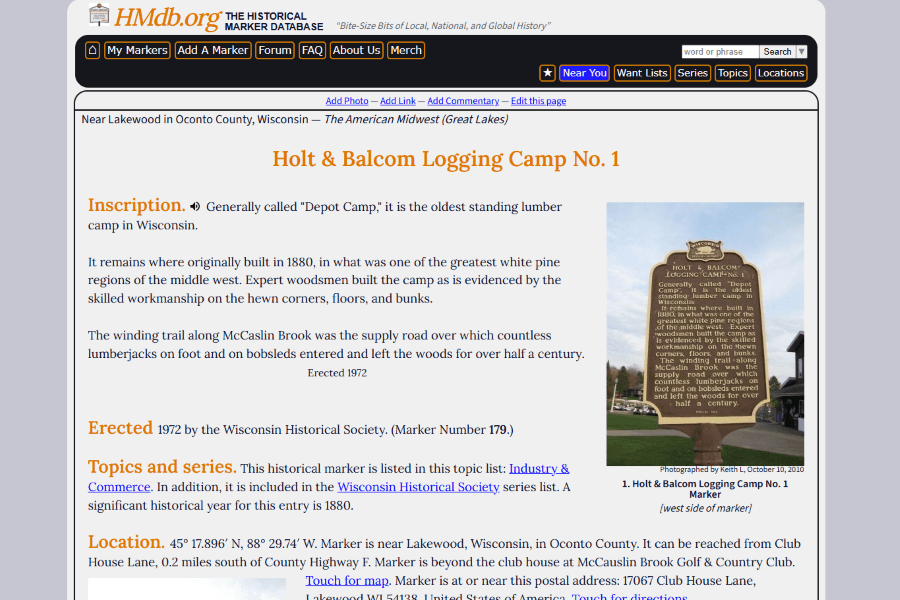 Holt & Balcom Logging Camp